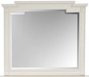 Magnussen Furniture Willowbrook Landscape Mirror in Egg Shell White B5324-40