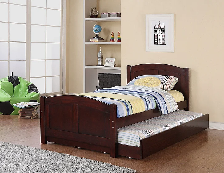 Boss Furniture F9217 Twin Trundle Bed in Cherry Wood