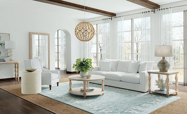 Hooker Furniture Serenity 3pc Occasional Living Room Set in Light