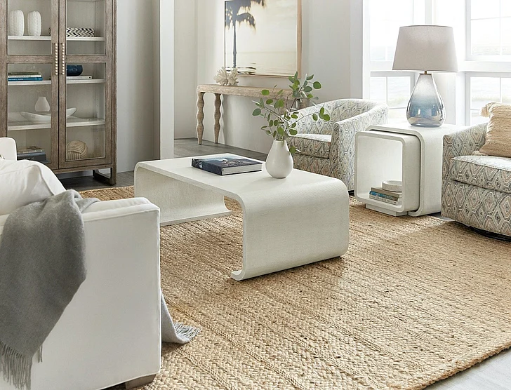 Hooker Furniture Serenity 3pc Occasional Living Room Set in White