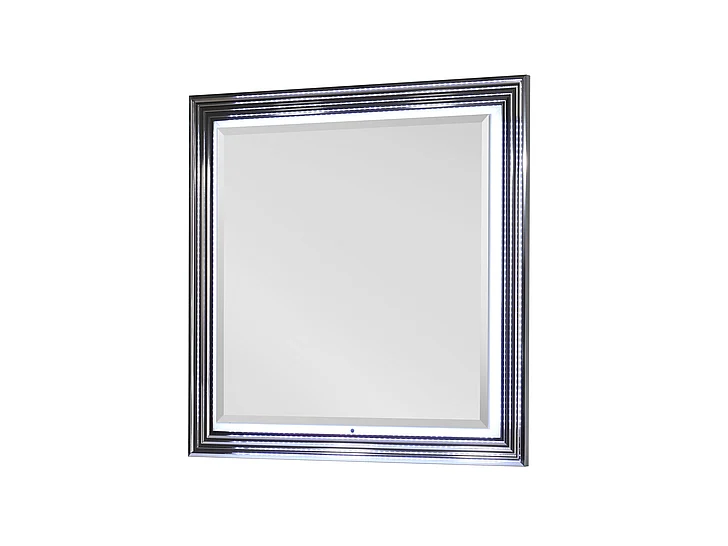 Global Furniture Ylime Mirror with LED in White YLIME-SMOOTH WHITE-MR W/ LED