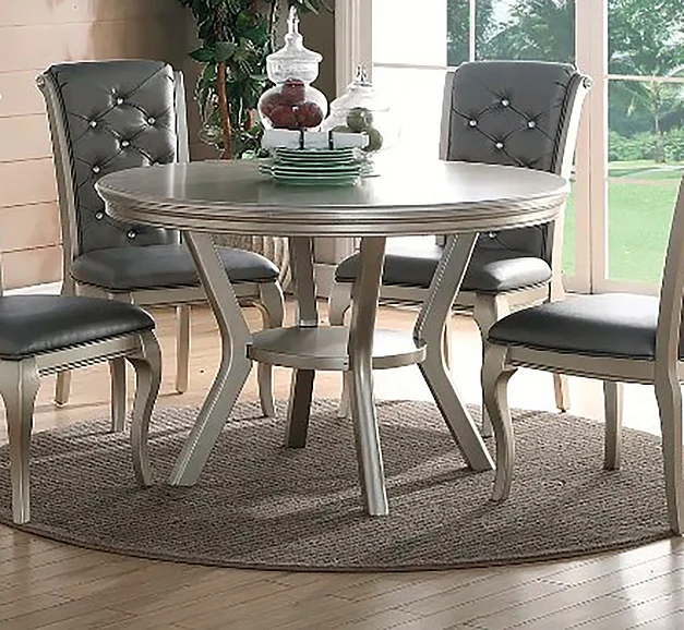 Boss Furniture F2150 Round Dining Table in Silver