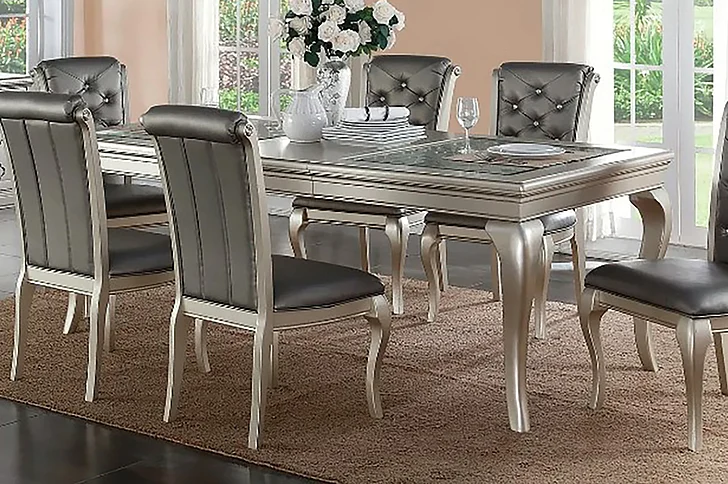 Boss Furniture F2151 Rectangular Dining Table in Silver