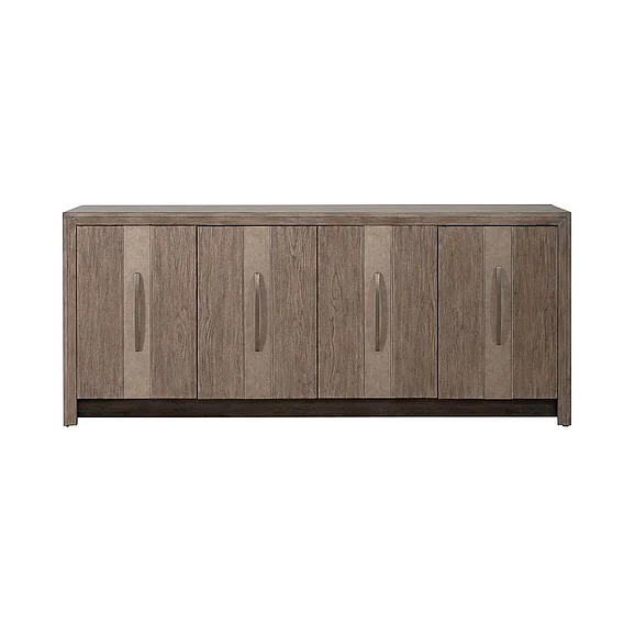 Liberty Furniture Lafayette 4 Door Accent Cabinet in Weathered Tobacco 2219-AC1000