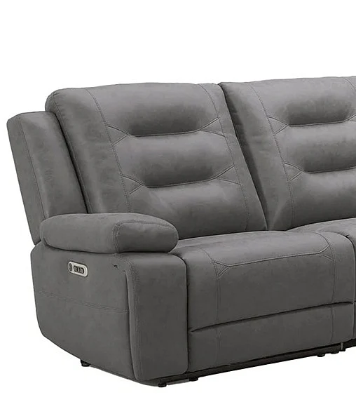 Parker Living Caldwell Power Left Arm Facing Recliner in Tahoe Charcoal MCAL#811LPH-TACH