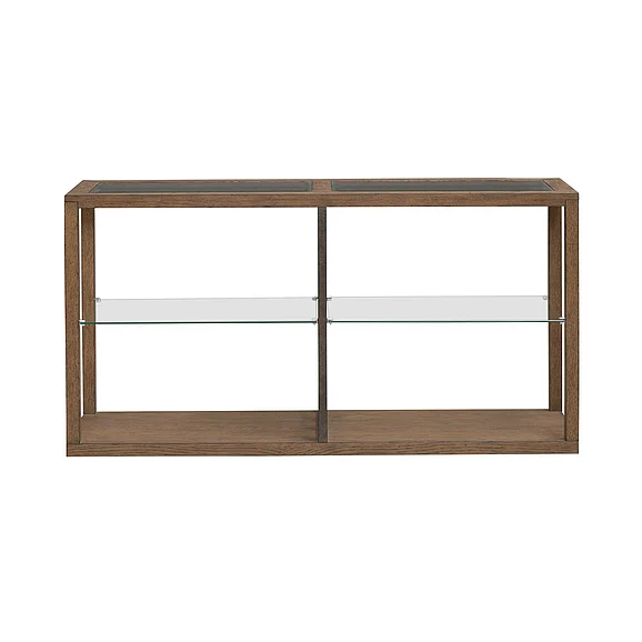 Liberty Furniture Bayhill Trellis Sofa Table in Honey w/ Black Metal 525-OT1030