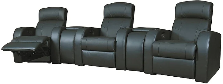 Coaster Cyrus 5-Piece Theater Recliner with Wedge Consoles