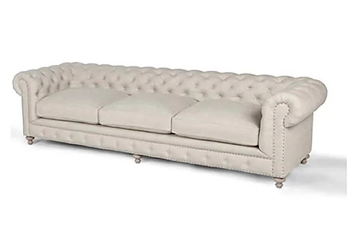Spectra Home Finn 118" Sofa in Classic Linen