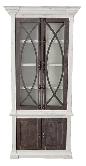 Split Nickel Fish Vitrine Nero White With Ashe Doors MIC-177-FVG Nash (Nw Ashe Doors) | Q44O2