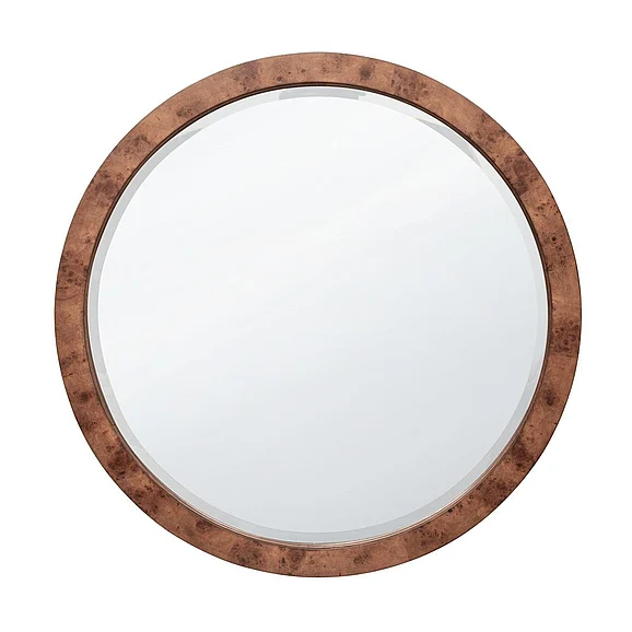 Finn & Louise (Lineage) Manhattan Valley Round Wall Mirror Vintage Chestnut FL-B97538-VINTAGECHESTNUT