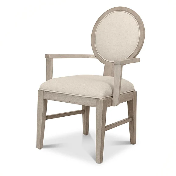 Finn & Louise (Lineage) Manhattan Valley Upholstered Arm Chair (Set of 2) Dusty Rose Neutral Upholstery FL-D97582-LIGHT