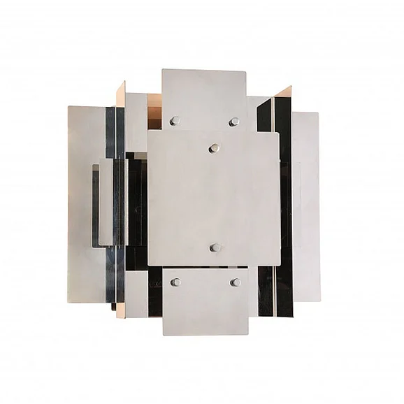 Bethel Stainless Steel Geometric Frame Wall Sconce FL35SN