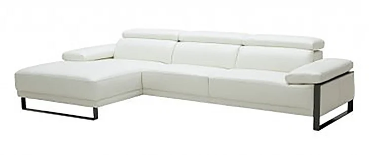 J&M Fleurier Left Hand Facing Sectional in White 17246-LHFC CLOSEOUT