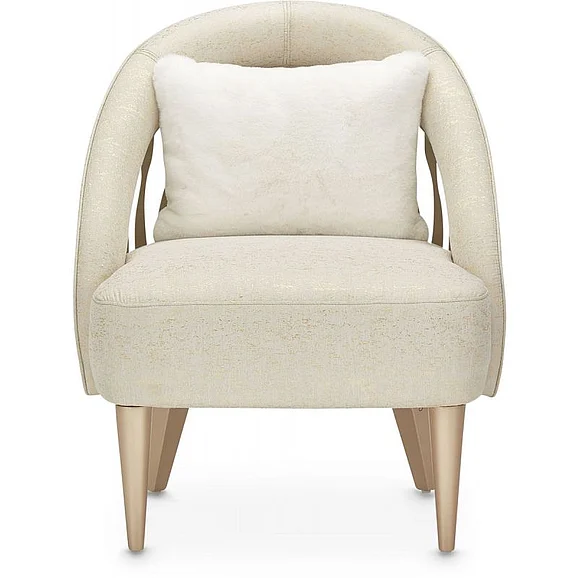 AICO La Rachelle Flame Chair Gold Rush in Medium Champagne 9034834-GDRSH-136