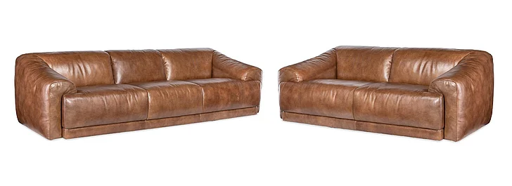 Hooker Furniture Fleetwood 2pc Living Room Set in Brown