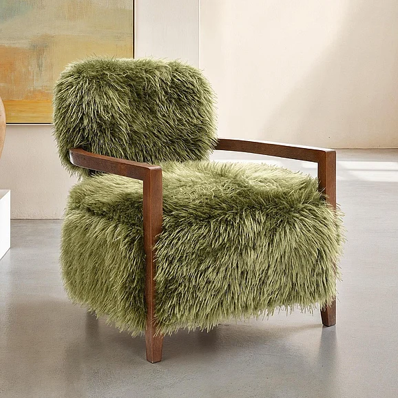 Furniture of America Eramo Accent Chair in Green FM-AC6005GR