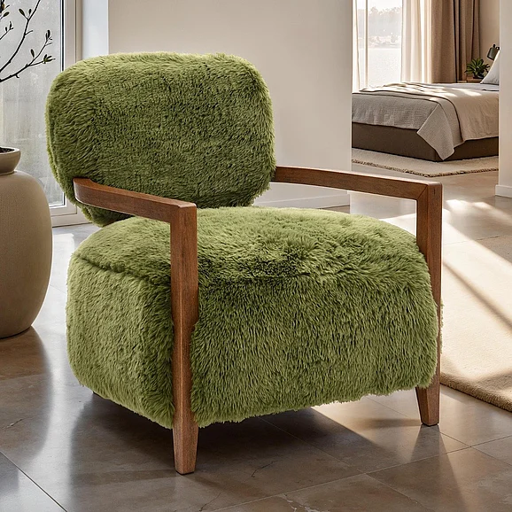 Furniture of America Eramo Accent Chair in Green FM-AC6005GR-S