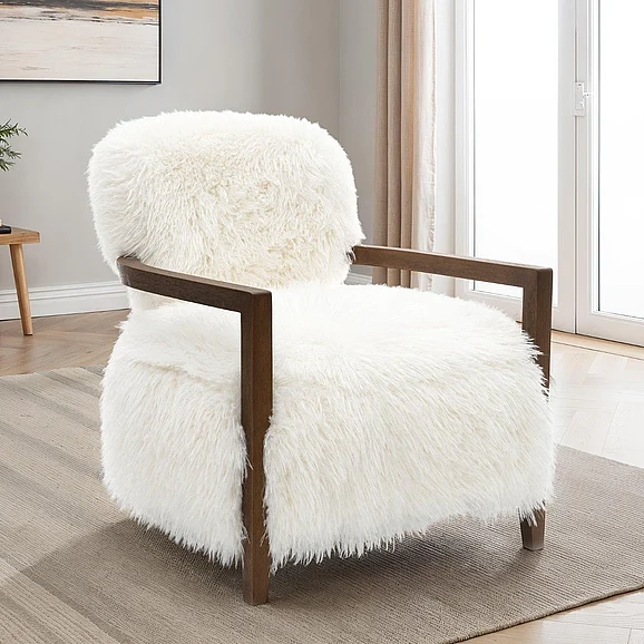 Furniture of America Eramo Accent Chair in White FM-AC6005WH