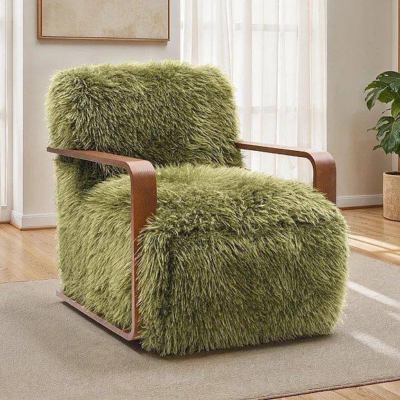 Furniture of America Elardo Accent Chair in Green FM-AC6006GR