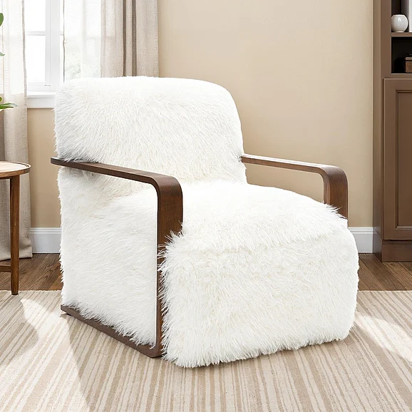 Furniture of America Elardo Accent Chair in White FM-AC6006WH