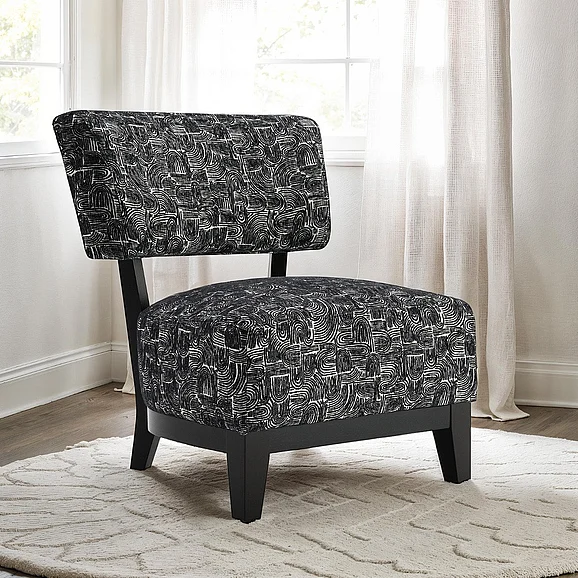 Furniture of America Aveni Accent Chair in Black FM-AC6008BK