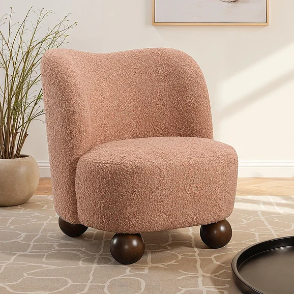 Furniture of America Karey Accent Chair in Pink FM-AC6010PK
