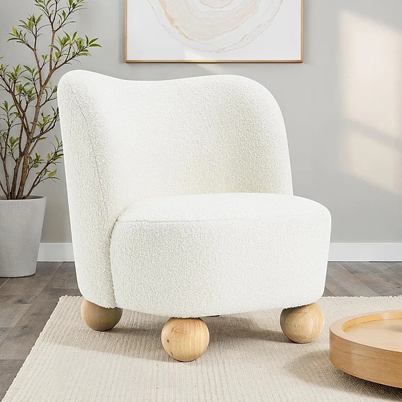 Furniture of America Karey Accent Chair in White FM-AC6010WH