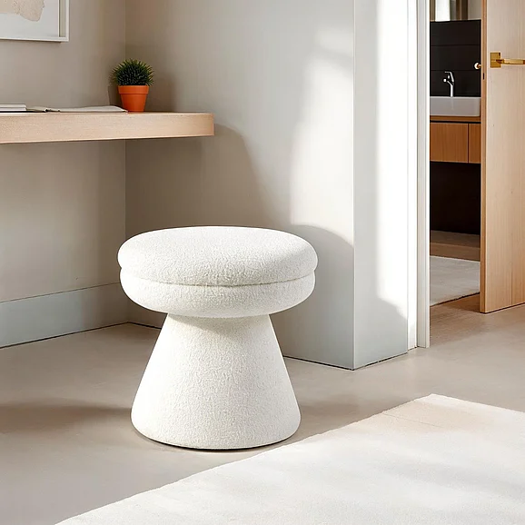 Furniture of America Cynthia Stool in Beige FM-AC8002WH