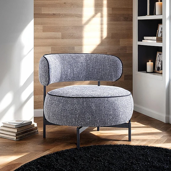 Furniture of America Florens Swivel Chair in Dark Gray FM-AC8015DG