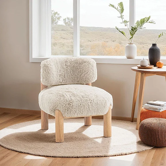Furniture of America Alcoba Accent Chair in Taupe FM-AC8019TP
