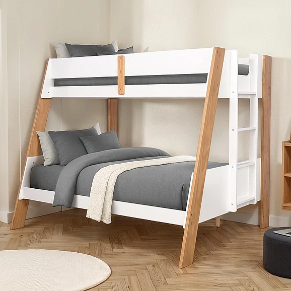 Furniture of America Delbin Twin/Full Bunk Bed FM-BK202WH-TF-BED