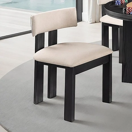 Furniture of America Gaetani Side Chair (Set of 2) in Black FM-GM701BK-SC-2PK