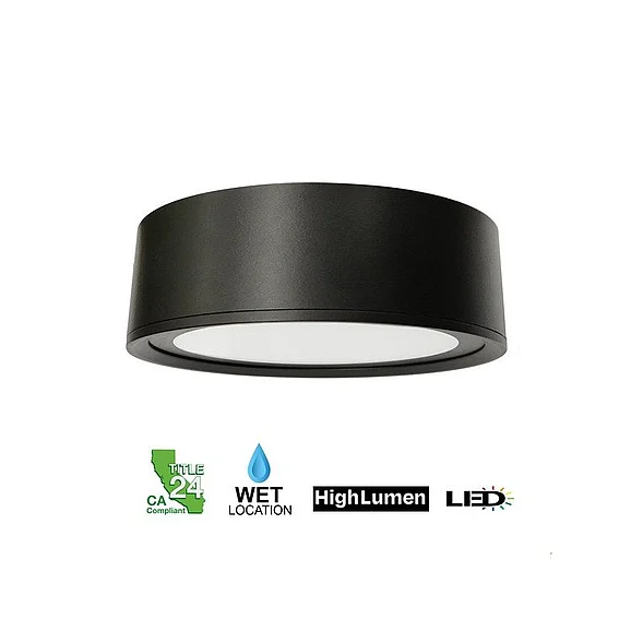 Vinci Lighting LED Flush Mount Ceiling Light in Black FM0406-BK