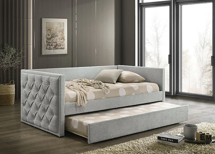 Furniture of America Renzi Twin Daybed w/ Trundle in Gray FM1202GY-BED