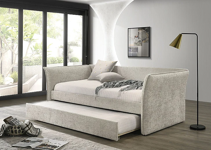 Furniture of America Yuri Twin Daybed w/ Trundle in Beige FM1203BG-BED