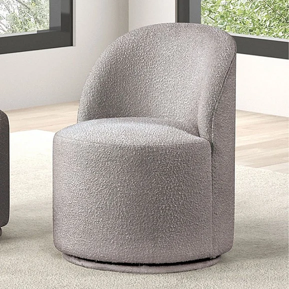Furniture of America Broager Swivel Dining Chair in Light Gray FM3001LG-SC (Set of 2)