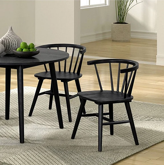 Furniture of America Yate Round Dining Table in Black FM3102BK-RT