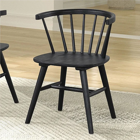 Furniture of America Yate Dining Chair in Black FM3102BK-SC-2PK (Set of 2)