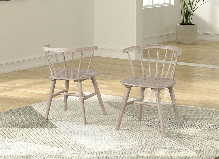 Furniture of America Yate Dining Chair (Set of 2) in Natural Oak FM3102NT-SC-2PK