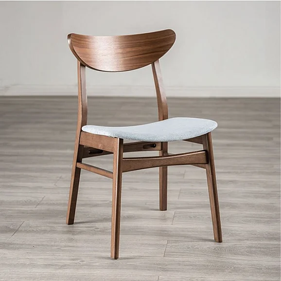 Furniture of America Skien Side Chair in Walnut and Light Gray FM3210WN-SC-2PK (Set of 2)