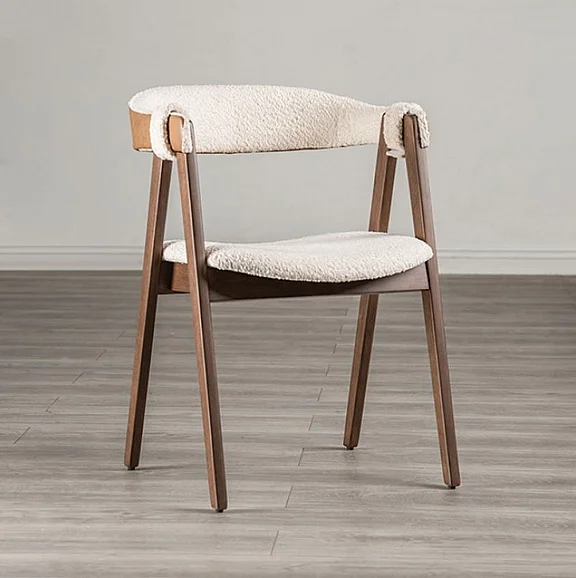 Furniture of America Ebikon Side Chair in Walnut and Beige FM3211WN-SC-2PK (Set of 2)