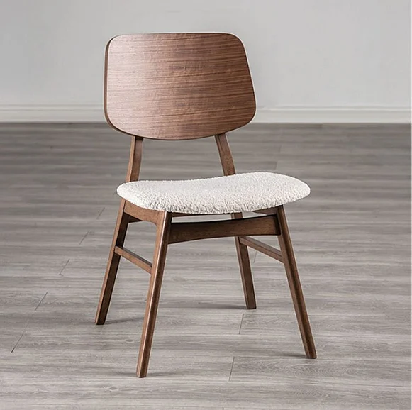 Furniture of America Narvik Side Chair in Walnut and Beige FM3212WN-SC-2PK (Set of 2)