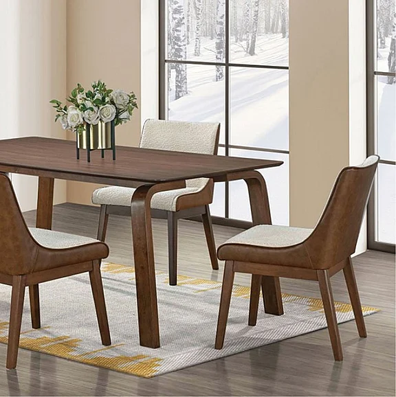Furniture of America Viken Dining Table in Walnut FM3213WN-T