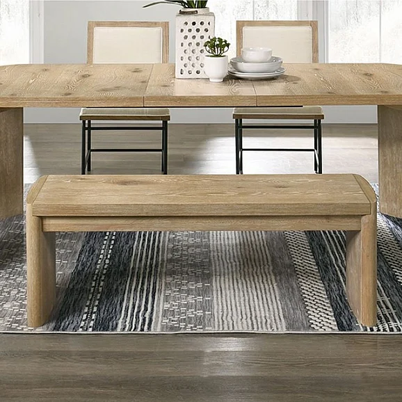 Furniture of America Edenbridge Bench in Oak FM3220AK-BN