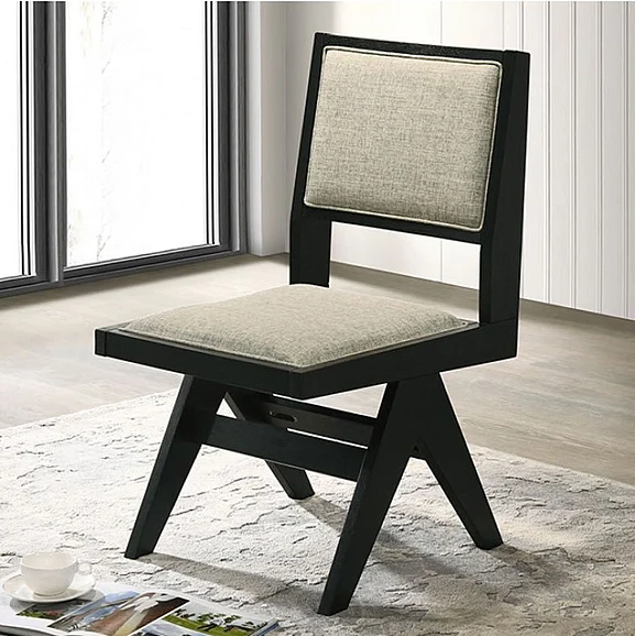 Furniture of America Tottenham Side Chair in Black FM3222BK-SC-2PK (Set of 2)
