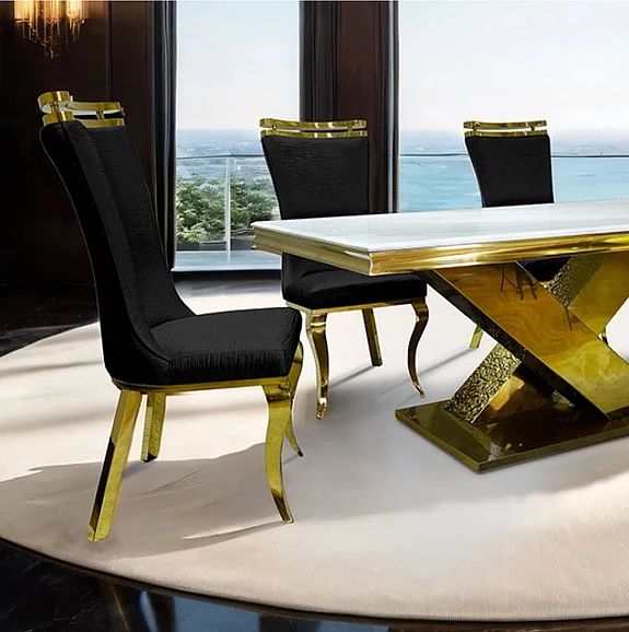 Furniture of America Palazzo Dining Table in Gold FM33002GD-T-TABLE