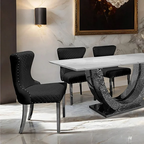 Furniture of America Portanova Dining Table in Chrome FM33003SV-T-TABLE