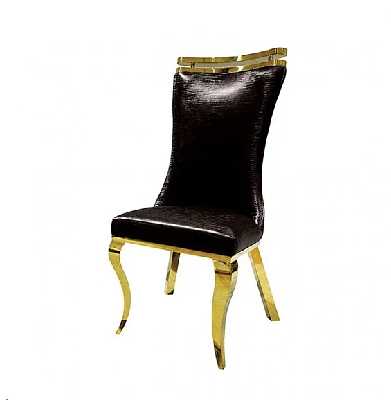 Furniture of America Palazzo Side Chair in Gold and Black FM33011BK-SC-2PK (Set of 2)