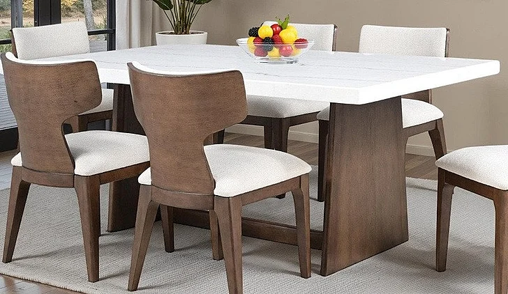 Furniture of America Caerwys Dining Table in Brown FM34004BR-T-TABLE