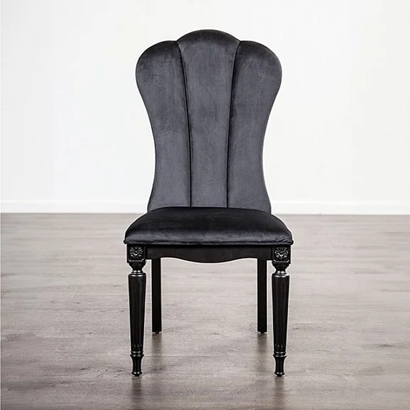 Furniture of America Melodi Parc Side Chair in Black FM3416BK-SC-2PK (Set of 2)